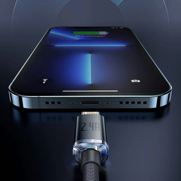 Baseus CAJY000001 Crystal Shine Series Dátový Kábel USB - Lightning 20W 1,2m Black - Káble - Obrázok 6ARL100501
