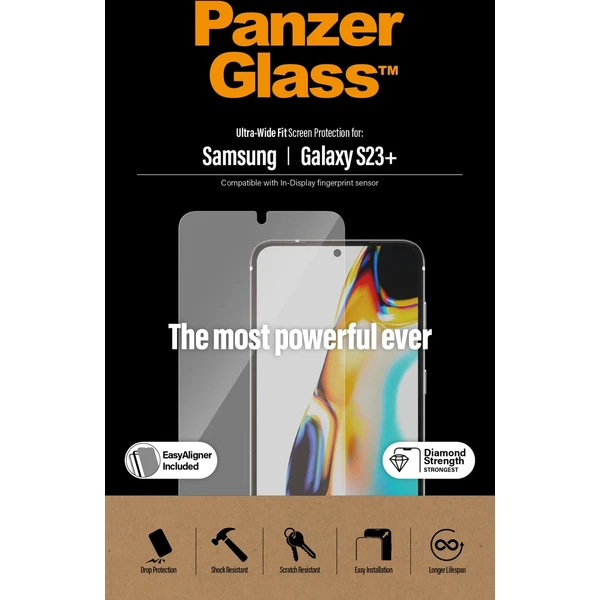 PanzerGlass™ Ultra-Wide Fit Samsung Galaxy S23+/S22+ s funkčným odtlačkom prstov a inštalačným rámče - Ochranné fólie a sklo - Obrázok 6AS1G00101