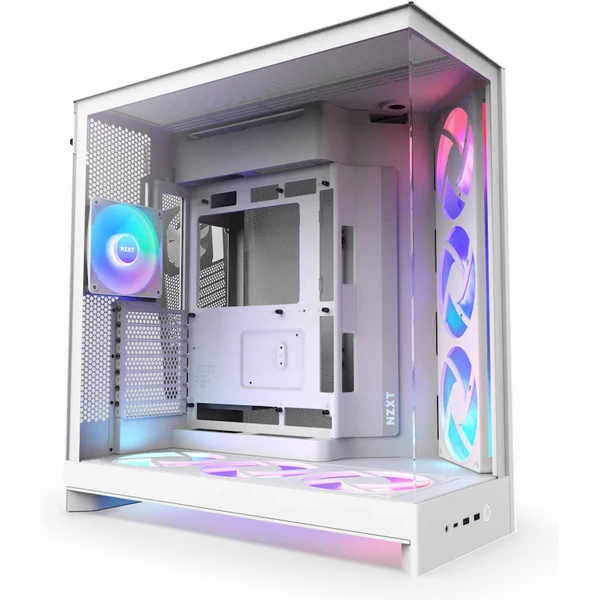 NZXT H9 Flow RGB+ biela - Počítačové skrine - Hlavný obrázok