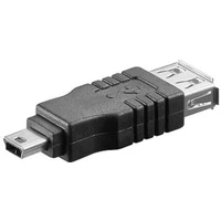PremiumCord USB-A/Mini USB-B redukcia čierna - Káble a redukcie
