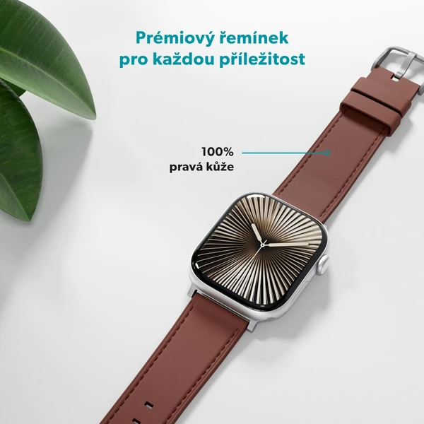Epico Watch kožený remienok pre Apple Watch 38/40/41/42mm hnedý - Remienky - Obrázok 6CML000K01