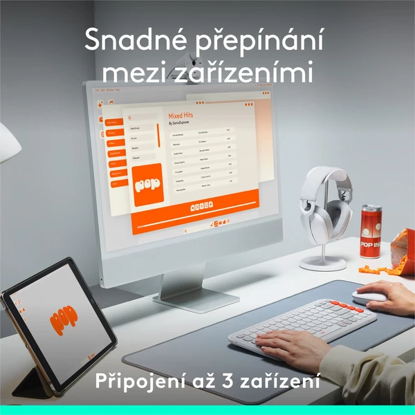 Logitech POP ICON KEYS (US) klávesnica ružová - Klávesnice - Obrázok 6CU8000O01