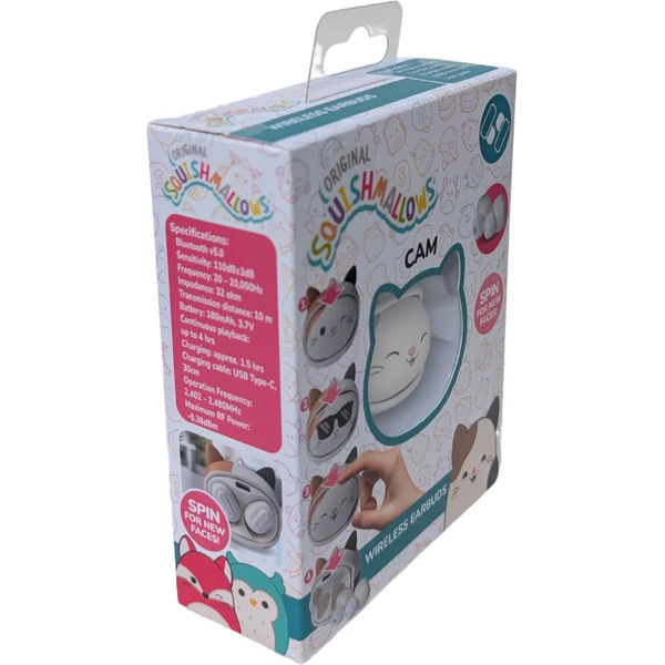 Lazerbuilt Spin TWS slúchadlá Squishmallows - Cameron - Slúchadlá - Obrázok 6DBG000K01