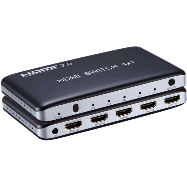 PremiumCord 4K@60hz HDMI switch 4:1 plastový s diaľkovým ovládačom - Ostatné - Hlavný obrázok