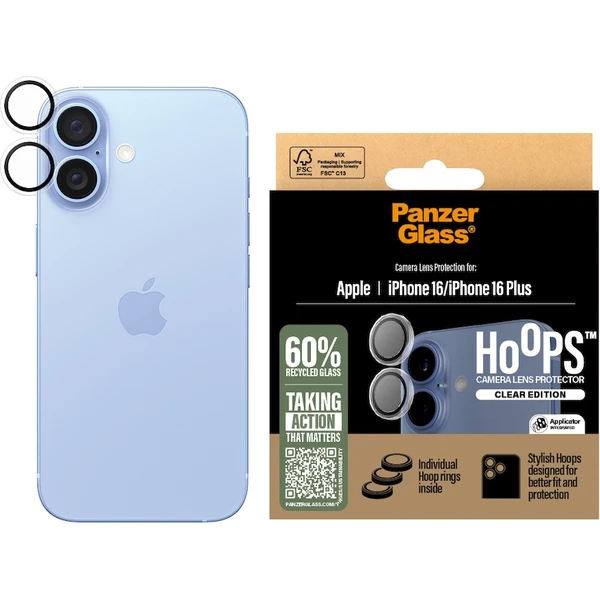 PanzerGlass® HoOps™ Apple iPhone 16/16 Plus číry - Ochranné fólie a sklo - Obrázok 6E08000P01