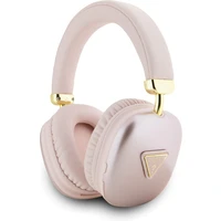 Guess PU Leather 4G Triangle Logo Bluetooth Stereo Headphone ružové - Slúchadlá