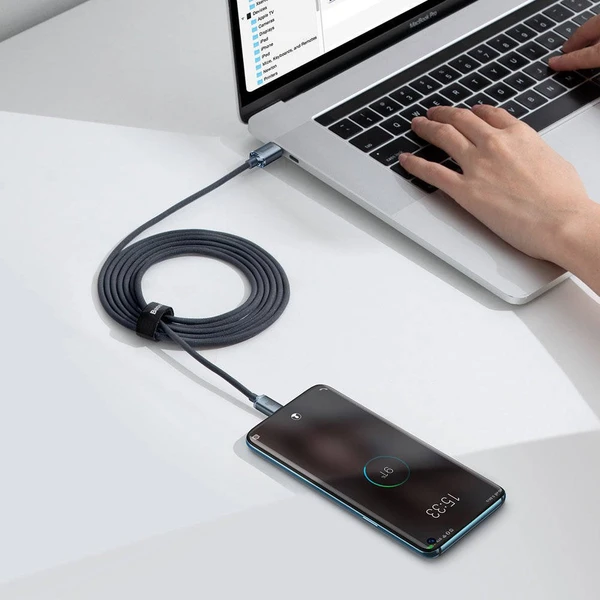 Baseus CAJY000701 Crystal Shine Series Dátový Kábel USB-C - USB-C 100W 2m Black - Káble - Obrázok 6ERL100501