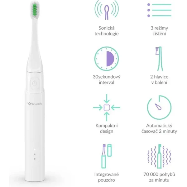 TrueLife SonicBrush T100 - Zubné kefky - Obrázok 6EVH100501
