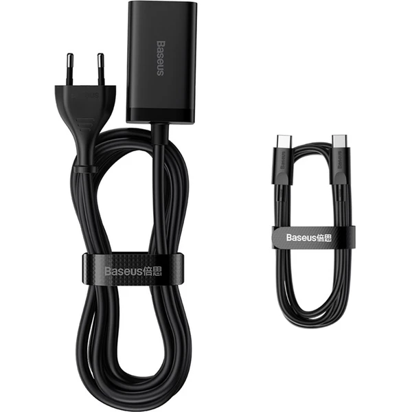 Rýchlonabíjačka do siete Baseus GaN3 Pro, 2x USB-C, 2x USB 65W čierna - Nabíjačky - Obrázok 6GGE000L01