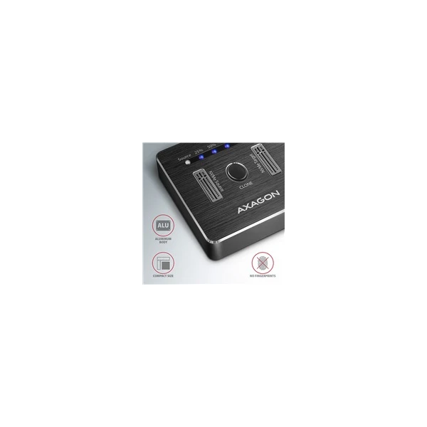 AXAGON Dokovacia stanica pre 2x M.2 SATA - USB-C 3.2 Gen 2 - Externé boxy - Obrázok 6H60700301