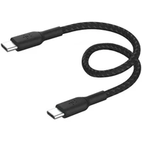 Belkin BOOST Charge opletený napájací kábel USB-C/USB-C 60W 0,15m čierny - Káble a redukcie