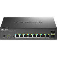 D-link 8-Port 2.5G BASE-T PoE, 2-port 10G SFP+ a 2-port 10G RJ45 Smart Managed Switch - Switche