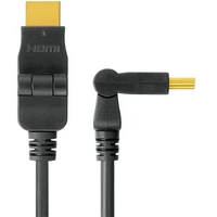 PremiumCord HDMI/HDMI kábel s otočnými konektormi 2m čierny - Káble a redukcie