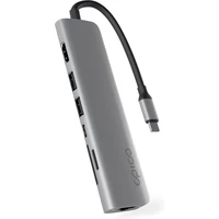 iWant by Epico 7v1 multimediálny hub 8K s USB-C vesmírne šedý - USB huby