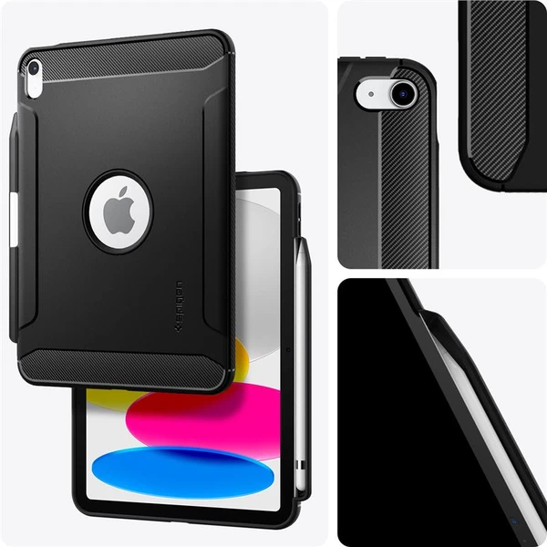 Spigen Rugged Armor zadný kryt iPad 10.9" (2022)/iPad 11" (2025) čierny - Puzdra - Obrázok 6L75000J01