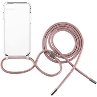 FIXED Pure Neck kryt s ružovou šnúrkou na krk pre Apple iPhone 7/8/SE (2020/2022) - Puzdra
