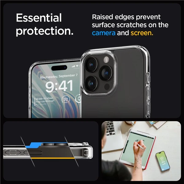 Spigen Ultra Hybrid kryt iPhone 15 Pro Max priehľadný - Puzdra - Obrázok 6NW8000601