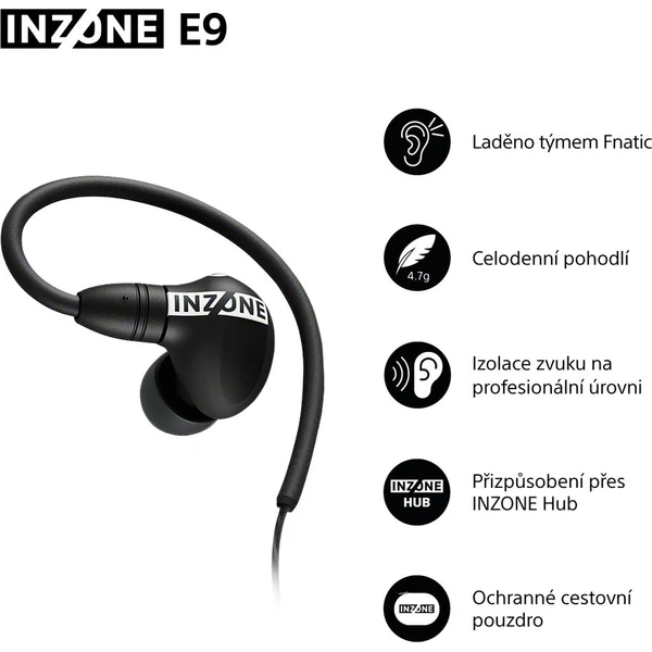 Sony INZONE E9 drôtové herné slúchadlá čierna - Slúchadlá - Obrázok 6OBH000K01