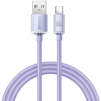 Baseus CAJY000405 Crystal Shine Series Dátový Kábel USB - USB-C 100W 1,2m Purple - Káble