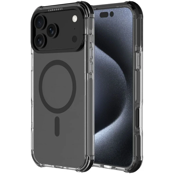 Cubenest MagPro Strong Guard MagSafe kryt iPhone 17 Pro Max čierny - Puzdra - Hlavný obrázok
