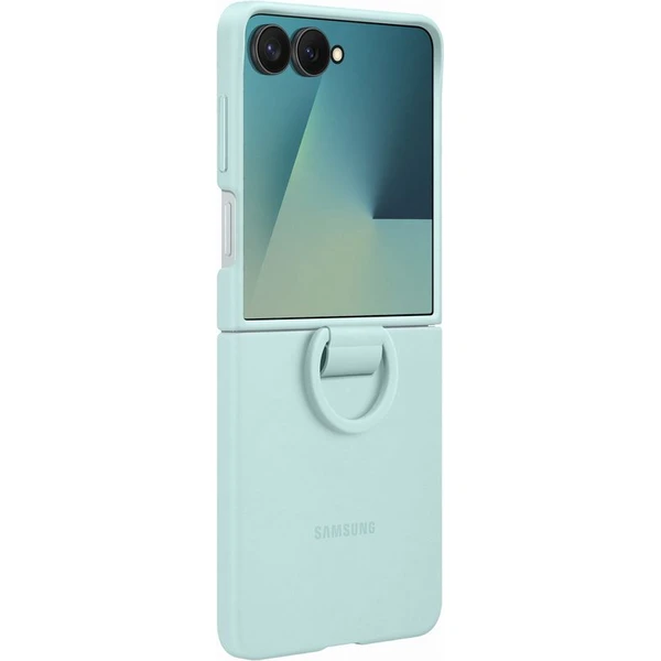 Samsung Ring Silicone Case ochranný kryt Galaxy Z Flip7 mentolovo zelený - Puzdra - Obrázok 6QGE000K01