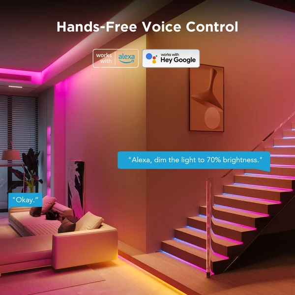 Govee WiFi RGBICW Smart PRE LED pásik 5m MATTER - extra odolný - LED pásy - Obrázok 6QKK000K01