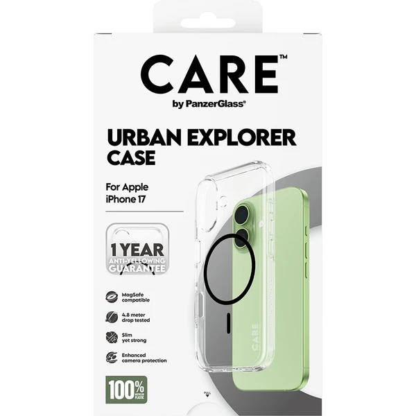 PanzerGlass® CARE Urban kryt s MagSafe Apple iPhone 17 číry/čierny - Puzdra - Obrázok 6REH000K01