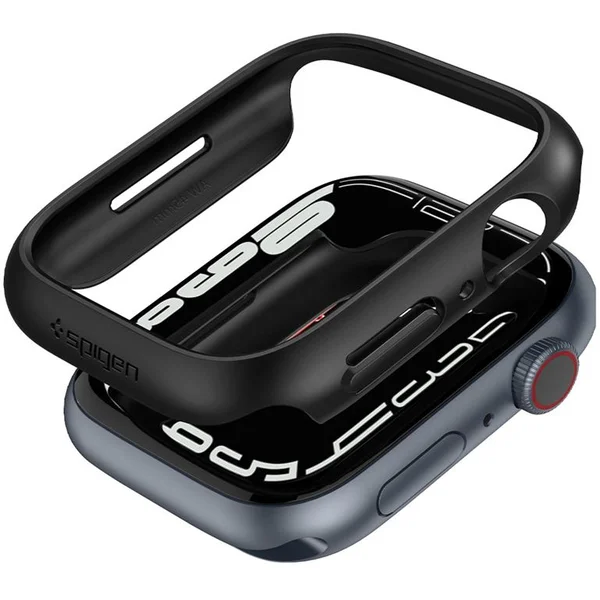Spigen Thin Fit puzdro Apple Watch 9/8/7 (45mm) čierne - Puzdra - Hlavný obrázok