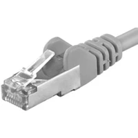 PremiumCord RJ45/RJ45 Cat5e S/FTP patch kábel 0,3m sivý - Káble a redukcie