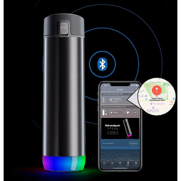 HidrateSpark bluetooth múdra fľaša so slamkou čierna - Inteligentné fľaše - Obrázok 6TXEF00101