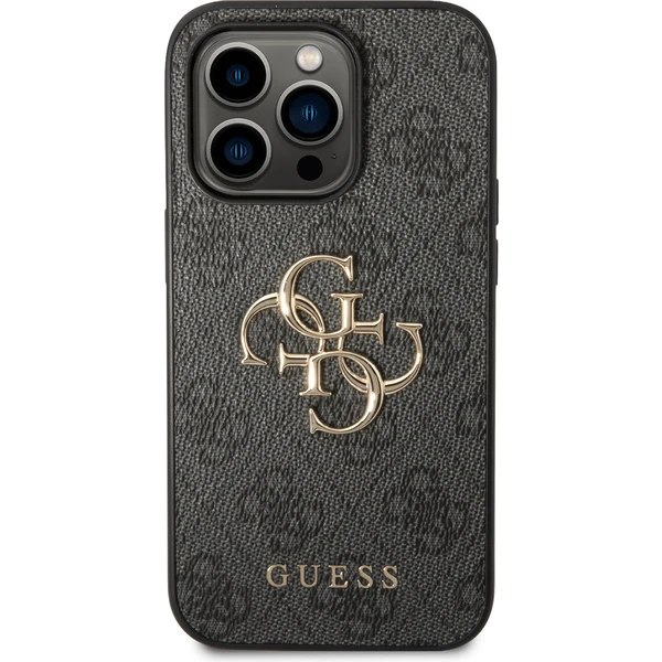 Guess PU 4G Metal Logo kryt iPhone 15 Pro Max sivý - Puzdra - Obrázok 6UK8000601