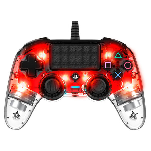 Nacon Gamepad Compact Controller Clear Red (PS4)