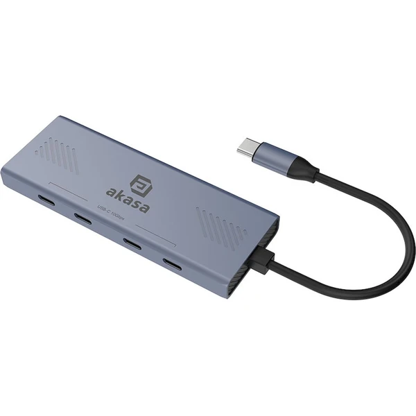 AKASA USB-C Hub 4v1 antracitový - USB huby - Obrázok 6WGK000K01