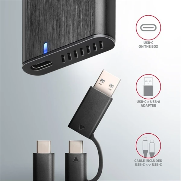 AXAGON EEM2-SB2 externý SSD disk čierny - Externé boxy - Obrázok 6WS6000701