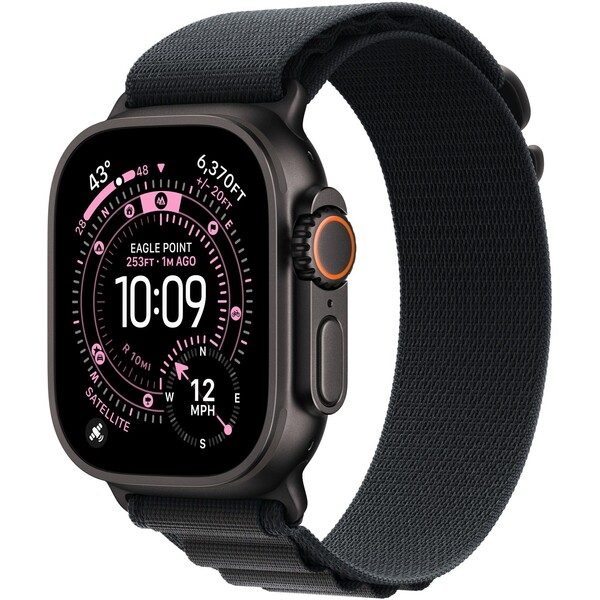 E-shop Apple Watch 49/46/45/44mm čierny Alpský ťah malý čierny titán