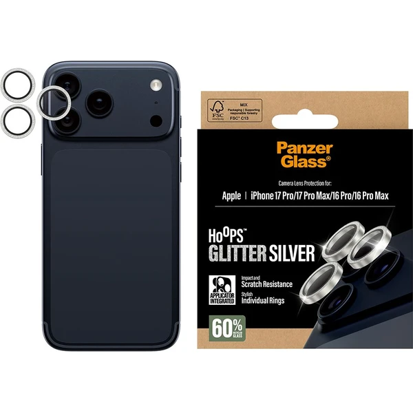 PanzerGlass® Hoops skla Apple iPhone 17 Pro/16 Pro/15 Pro/17 Pro Max/16 Pro Max/15 Pro Max trblietav - Ochranné fólie a sklo - Obrázok 6XEH000K01