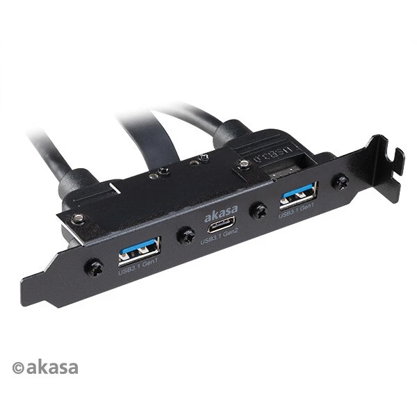 Akasa PCI bracket na 3x USB 3.1, 2x USB Type-A, 1x USB Type-C (AK-CBUB52-50BK) - Káble - Obrázok 6Z5X600301