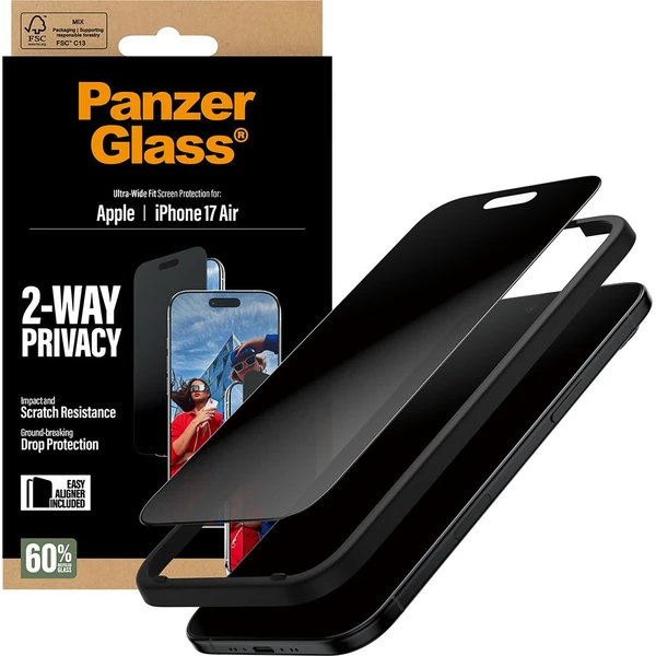PanzerGlass® Privacy sklo Apple iPhone Air s inštalačným rámčekom - Ochranné fólie a sklo - Obrázok 6ZEH000K01