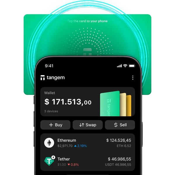 Tangem Wallet 3-karetová krypto peňaženka Sun drop (3 ks) - Krypto peňaženky - Obrázok 6a0eb860f693457da5e888de8b6fa161