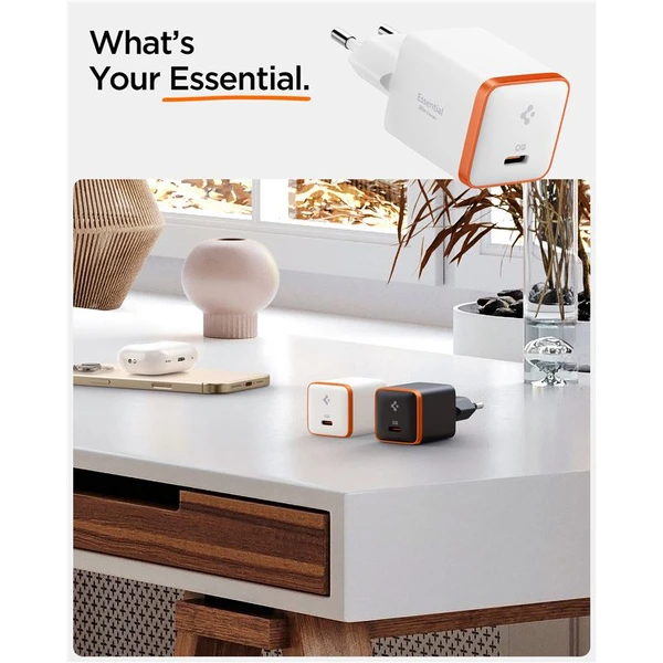 Spigen Essential (30W) USB-C nabíjačka biela - Nabíjačky - Obrázok 6a1f2a071b6c4e11af9443cc0ace148c