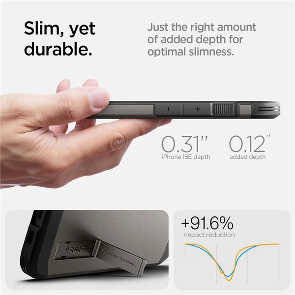 Spigen Tough Armor MagSafe kryt iPhone 17e/16e sivý - Puzdra - Obrázok 6a2805af86a249258efd754601f2b420
