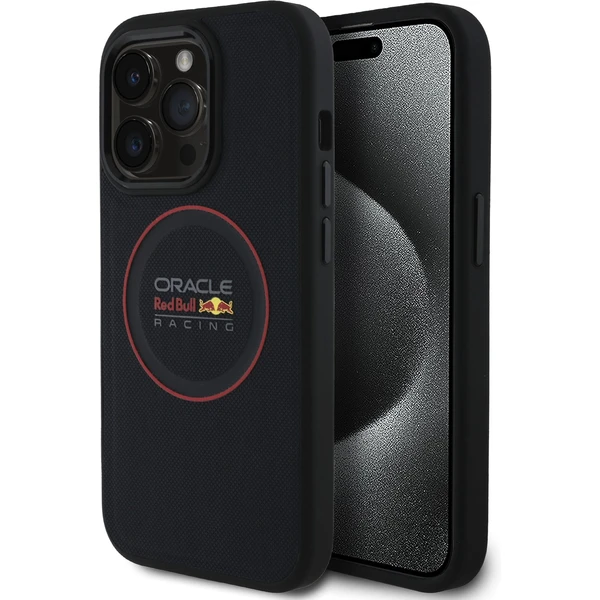 Oracle Red Bull Racing PU Leather Red Ring MagSafe kryt pre iPhone 14 Pre modrý - Puzdra - Hlavný obrázok