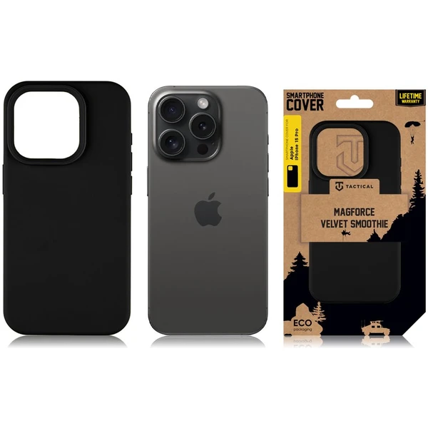 Tactical MagForce Velvet Smoothie Kryt pre Apple iPhone 15 Pro Asphalt - Puzdra - Obrázok 6a7a53a15f7a403f9150c0f33a45667e