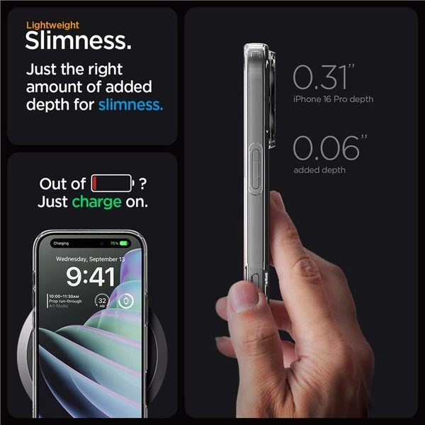 Spigen Crystal Flex MagSafe kryt iPhone 16 Pro crystal clear - Puzdra - Obrázok 6a876779320941efacd291727ef6d913