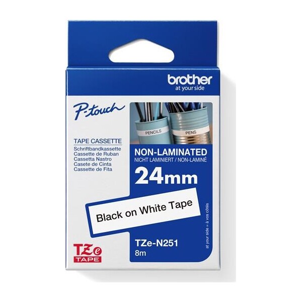 E-shop Brother TZe-251 páska čierna na bielom 24 mm