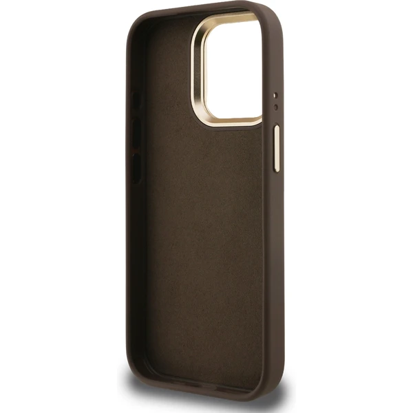 Guess PU 4G Metal Logo Stand Camera Frame kryt iPhone 15 Pro Max hnedý - Puzdra - Obrázok 6ab2894a99484fb4ba401fd653c2163c