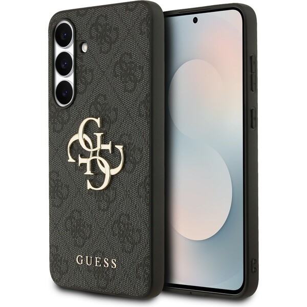 E-shop Guess PU 4G Metal Logo Zadný Kryt pre Samsung Galaxy S25 FE sivý