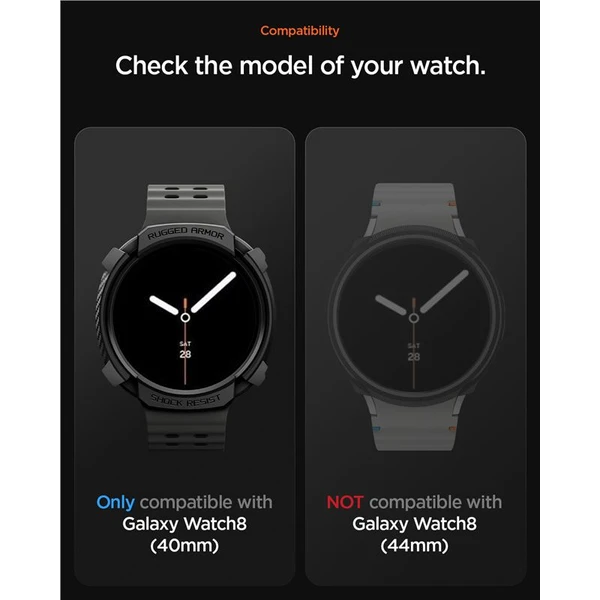Spigen Rugged Armor kryt Galaxy Watch8 (40mm) matne čierny - Puzdra - Obrázok 6ad9ac62f98e422c80ac84a716294fb7