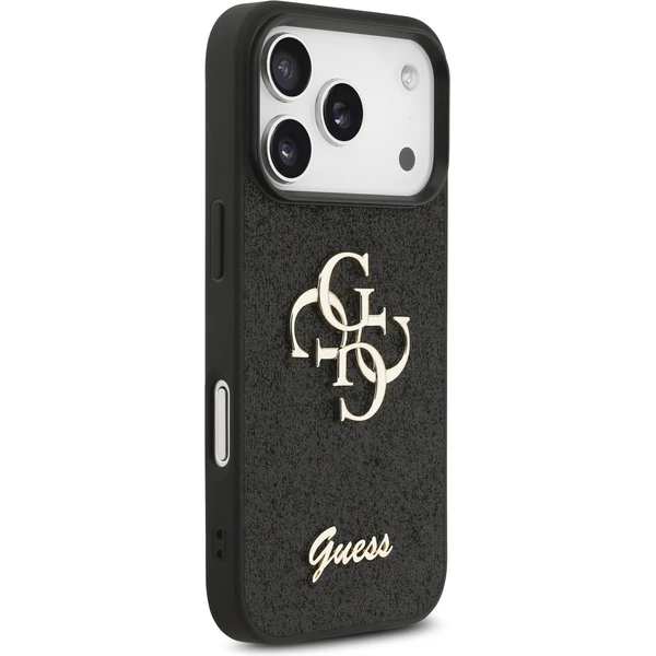 Guess PU Fixed Glitter 4G Metal Logo kryt iPhone 17 Pro čierny - Puzdra - Obrázok 6b1381fbe2cf46b797323321609d6c9a
