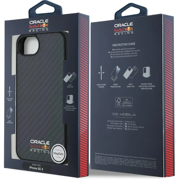 Oracle Red Bull Racing Karbónový lesklý logo MagSafe kryt iPhone 17e/16e čierny - Puzdra - Obrázok 6b1b3cbce823454187841b97b0fd789e